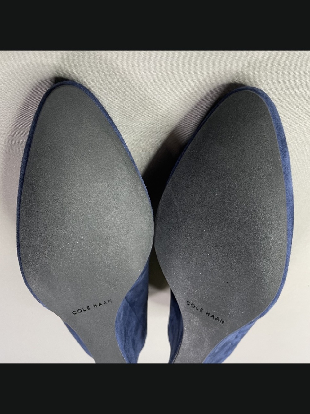 Cole Haan Shoes Womens 6.5 blue suede wedge heels grand os designer cocktail - Picture 8 of 12
